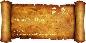 Purcsik Ulla névjegykártya